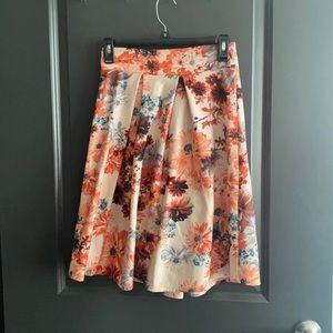 Paper Moon pink, blue and burgundy a line skirt